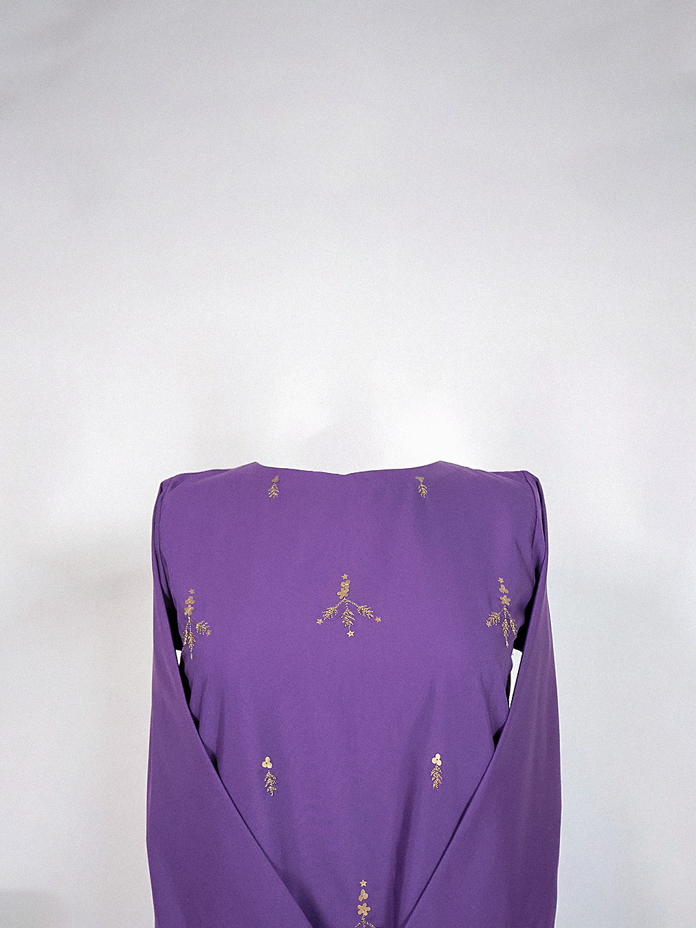 Grape Violet Hand-Embroidered Kurta