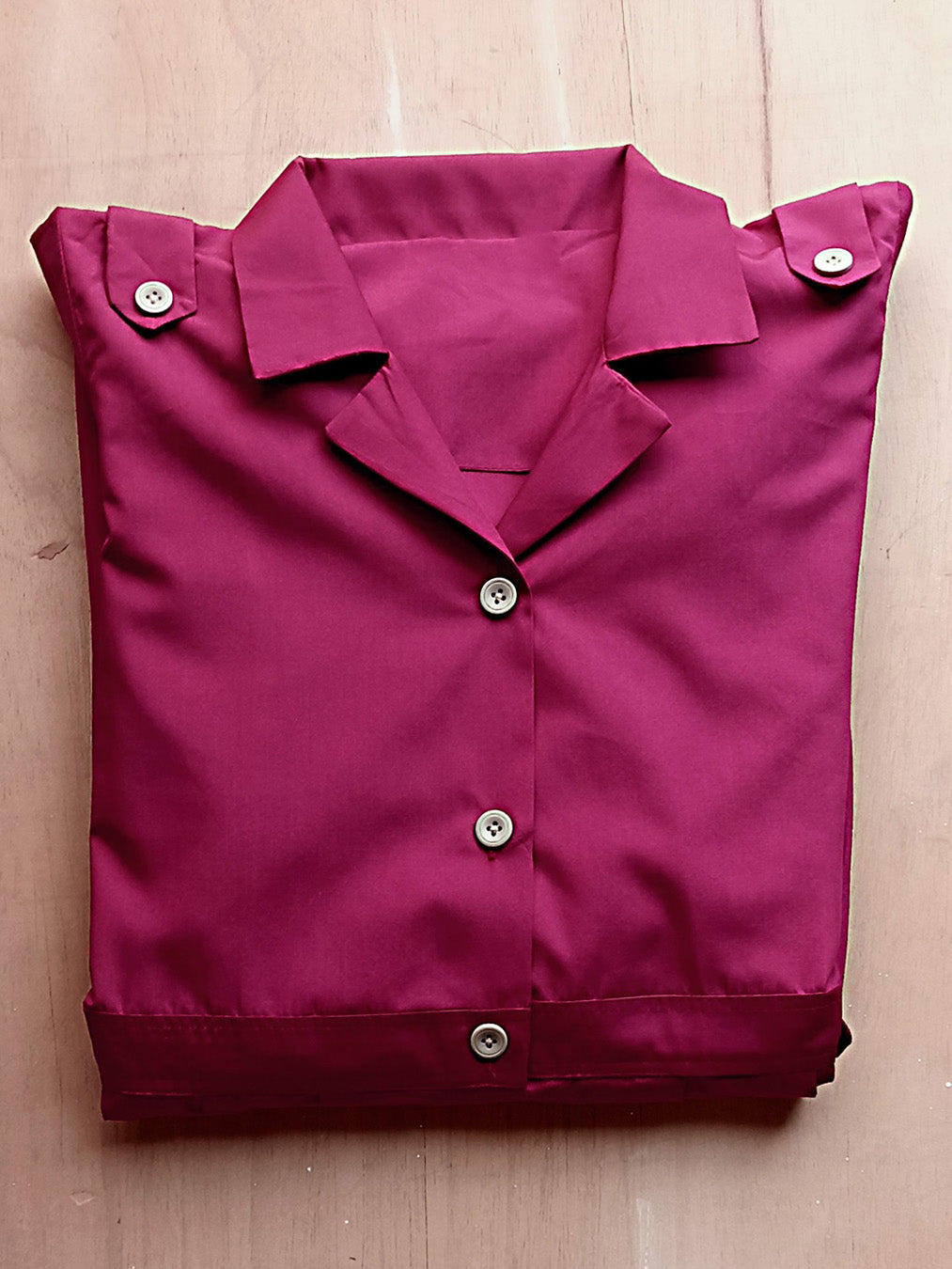 Ruby-Red Cambric Cotton Dress