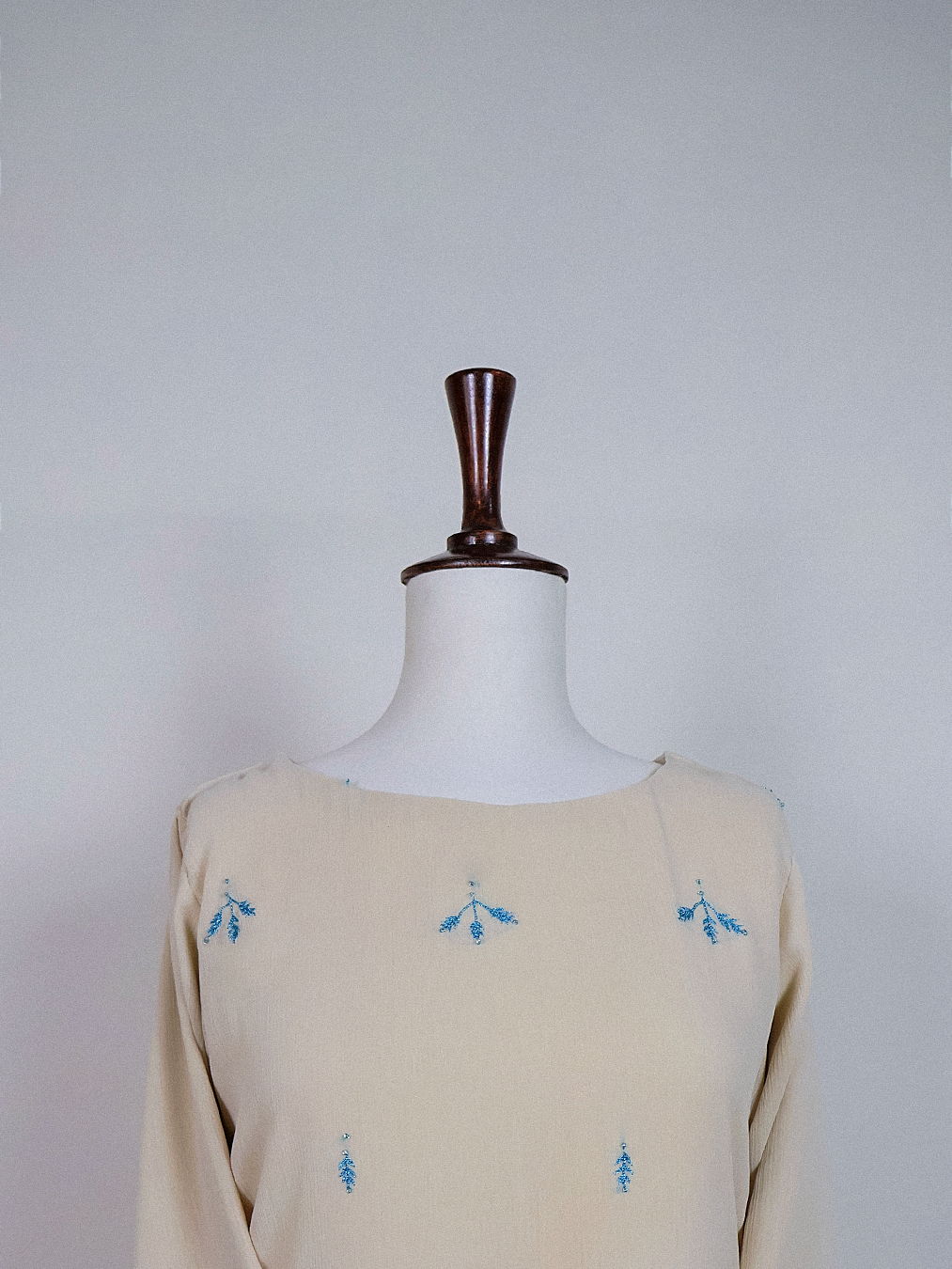 Pale-Beige Hand-Embroidered Kurta