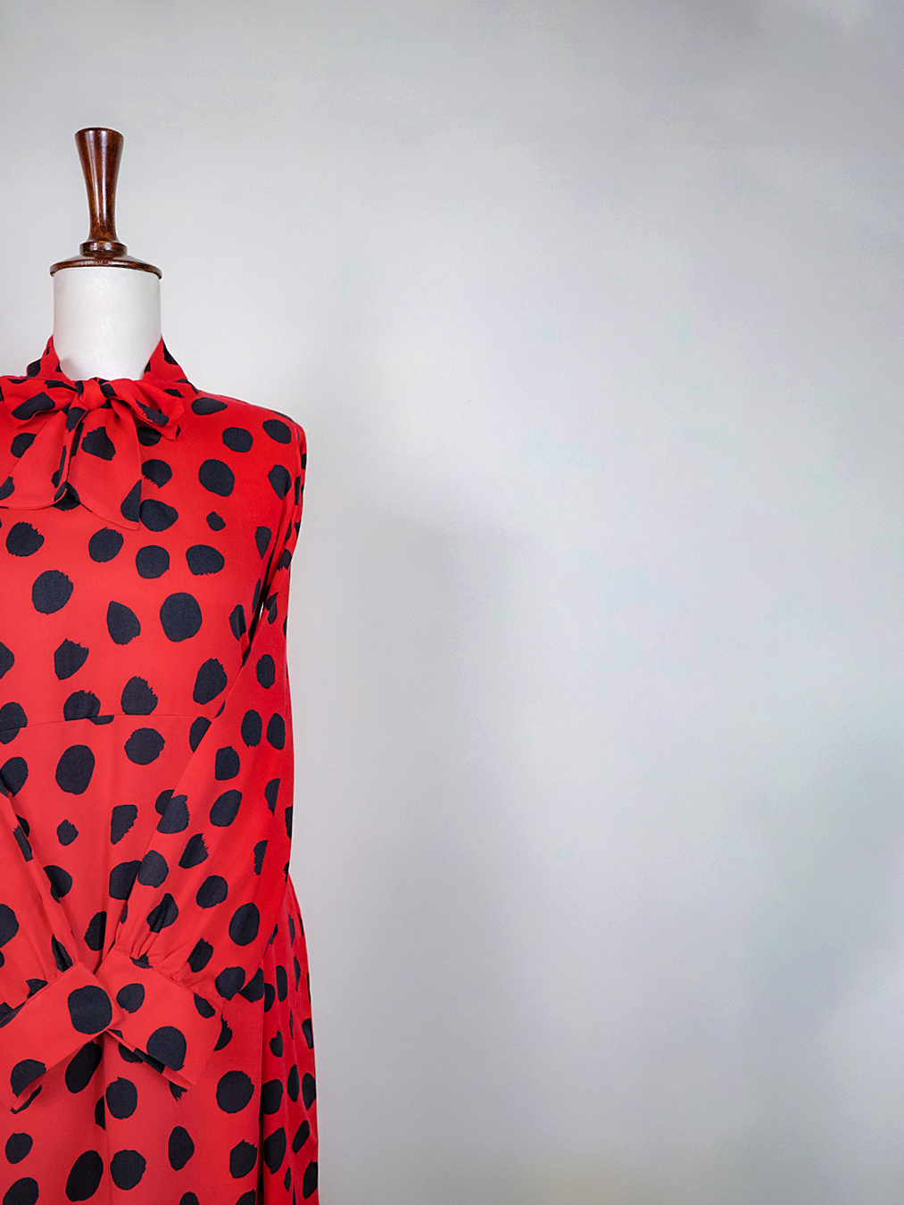 Red-Black Polka Dress