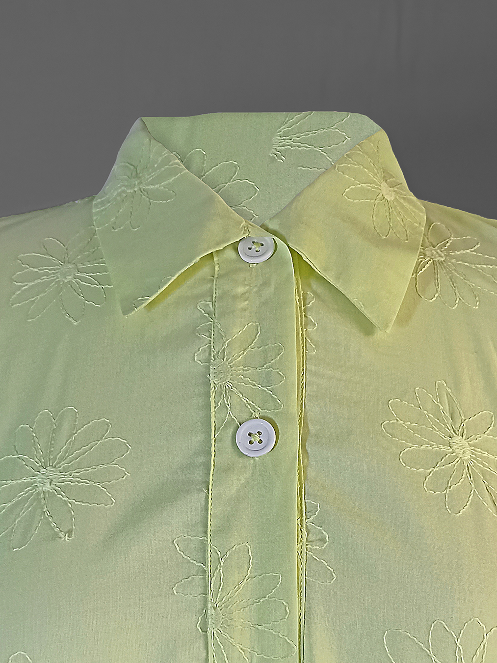 Key-Lime Embroided Shirt
