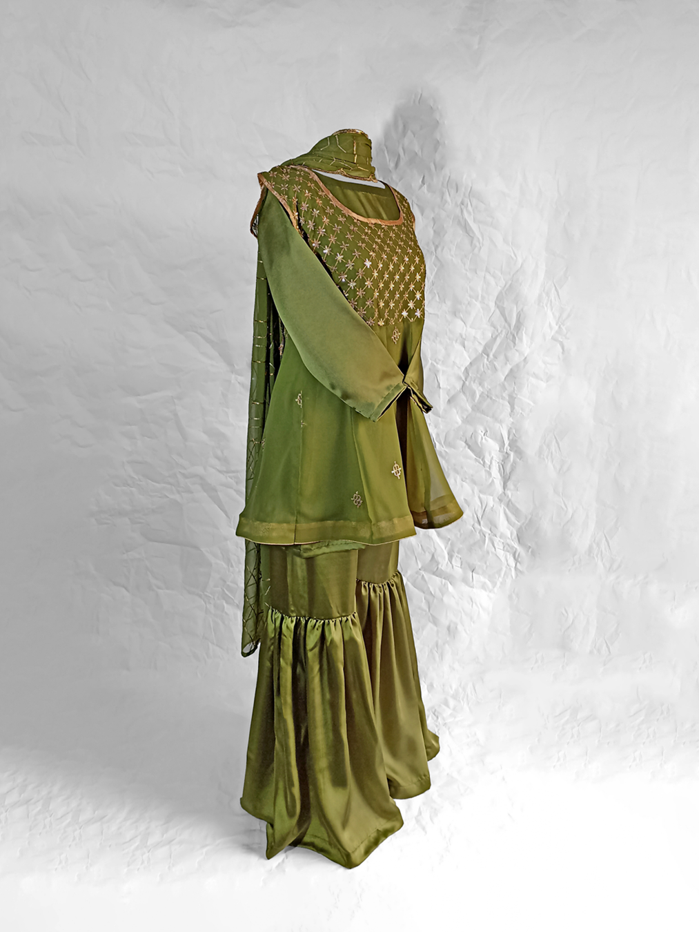 Dark Mehendi-Green Dress