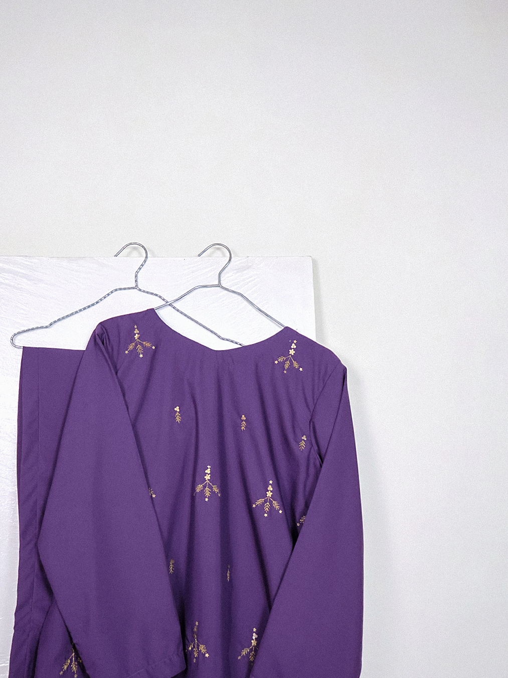 Grape Violet Hand-Embroidered Kurta
