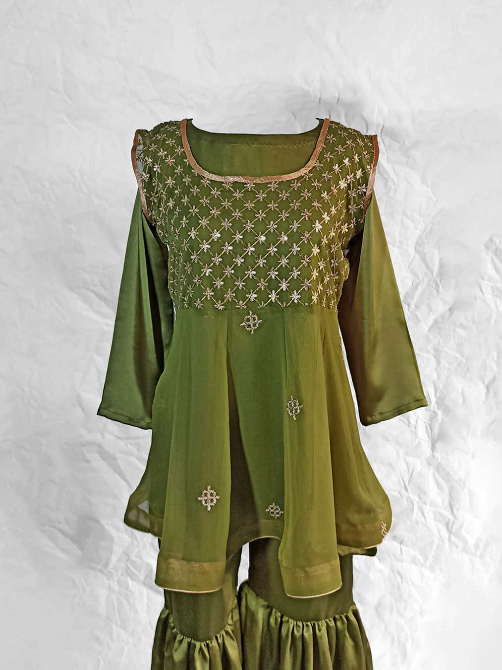 Dark Mehendi-Green Dress