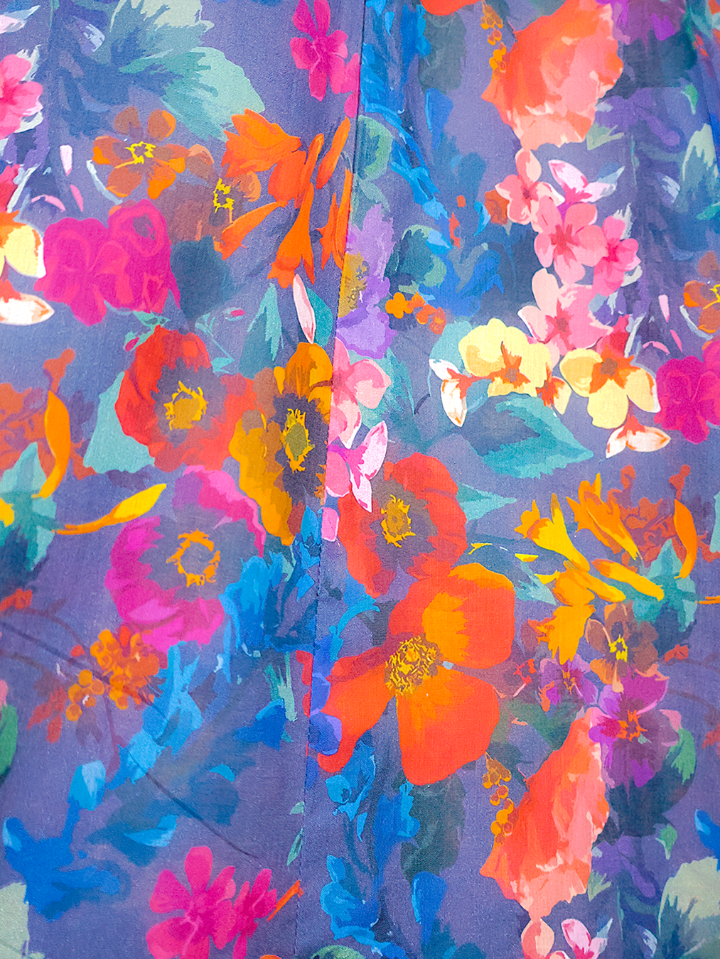 Multi-Colored Floral Lawn Dress