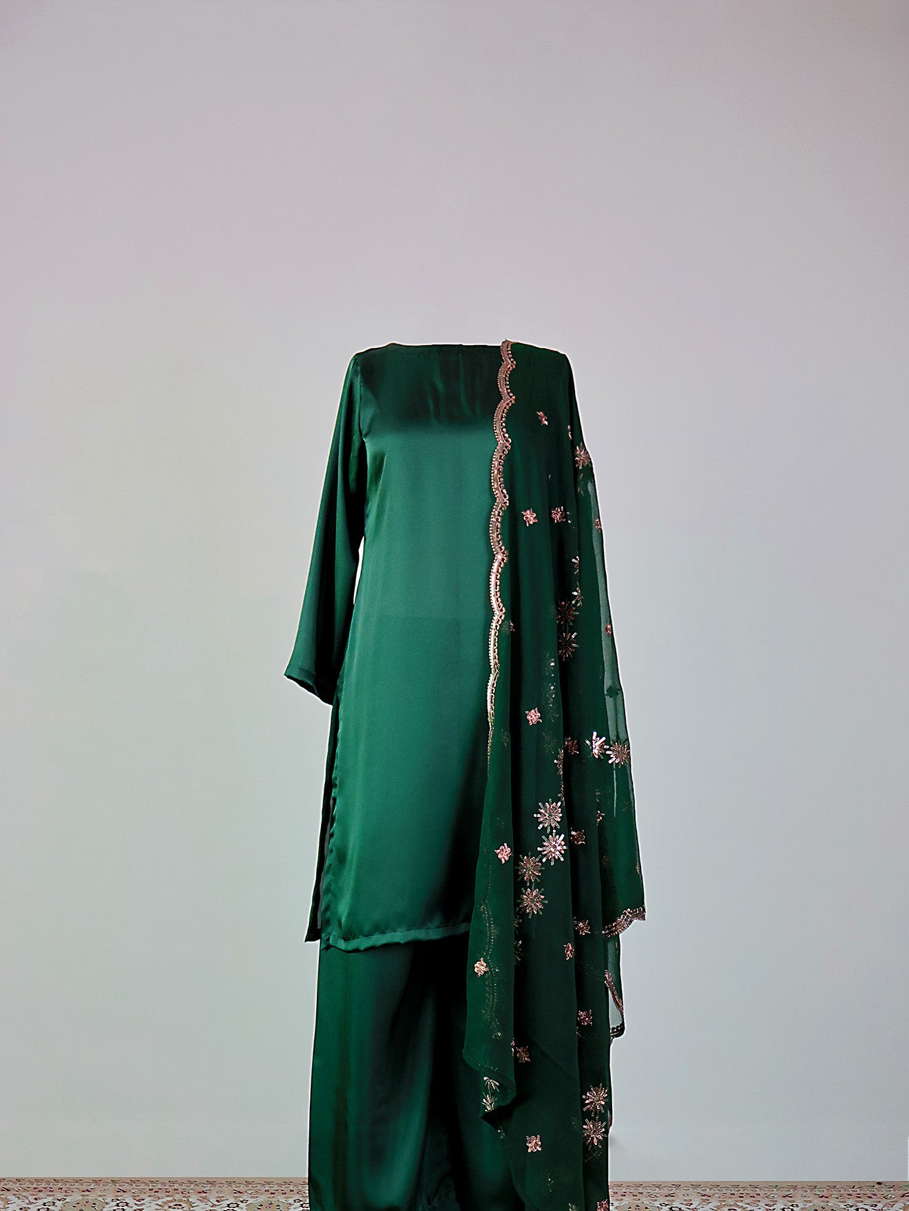 Pine-Green Kurta & Jacket