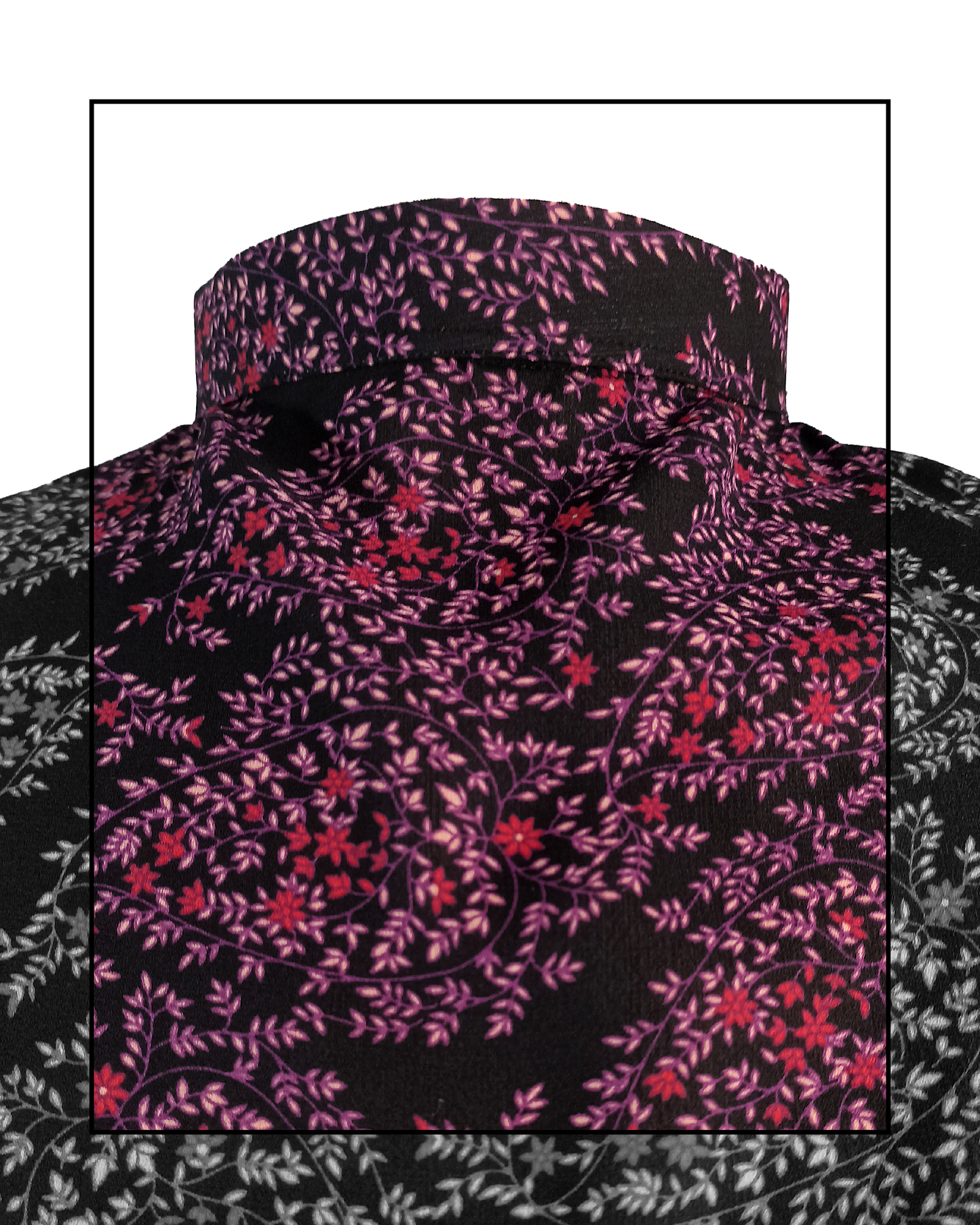 Black floral-printed dress