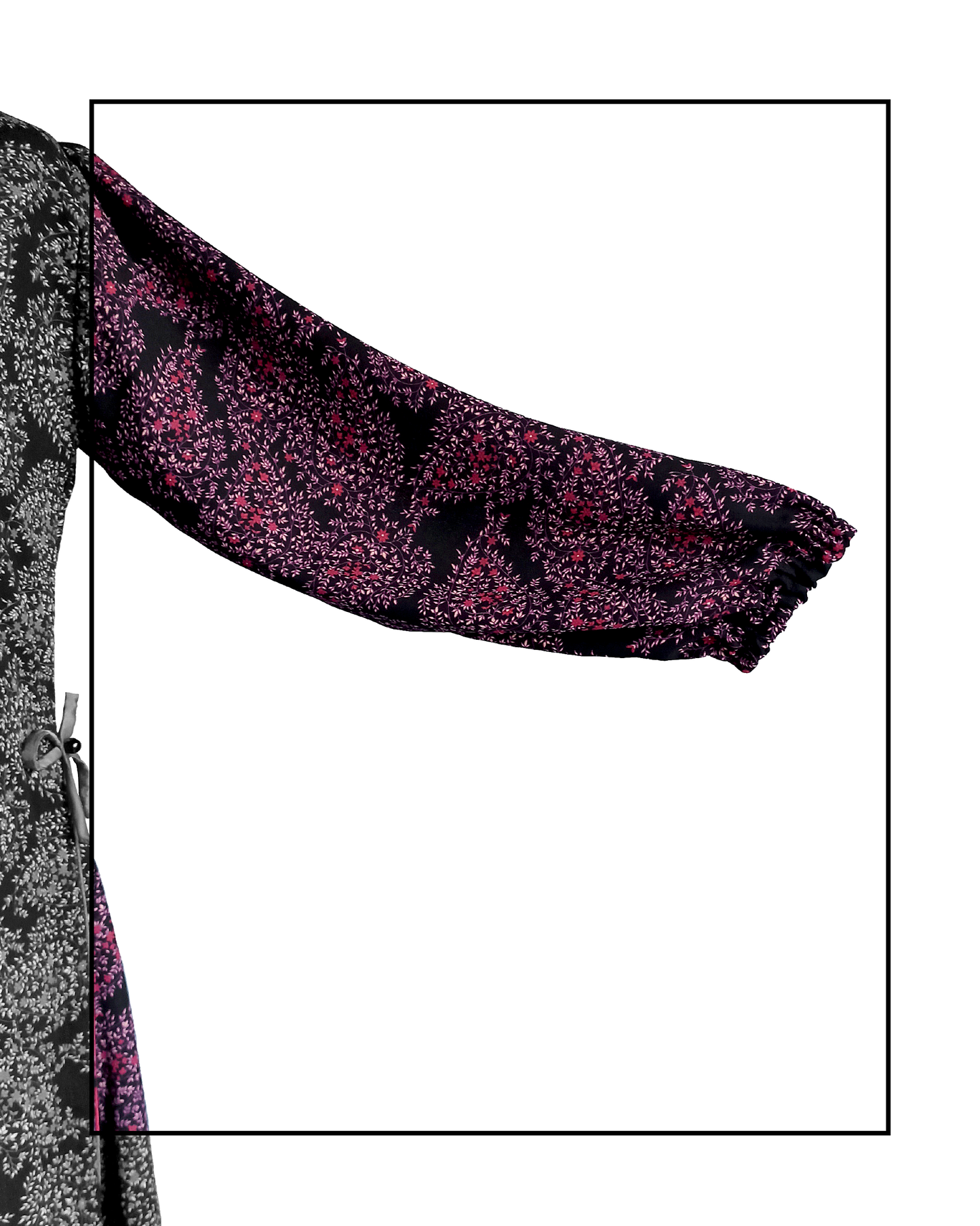 Black floral-printed dress