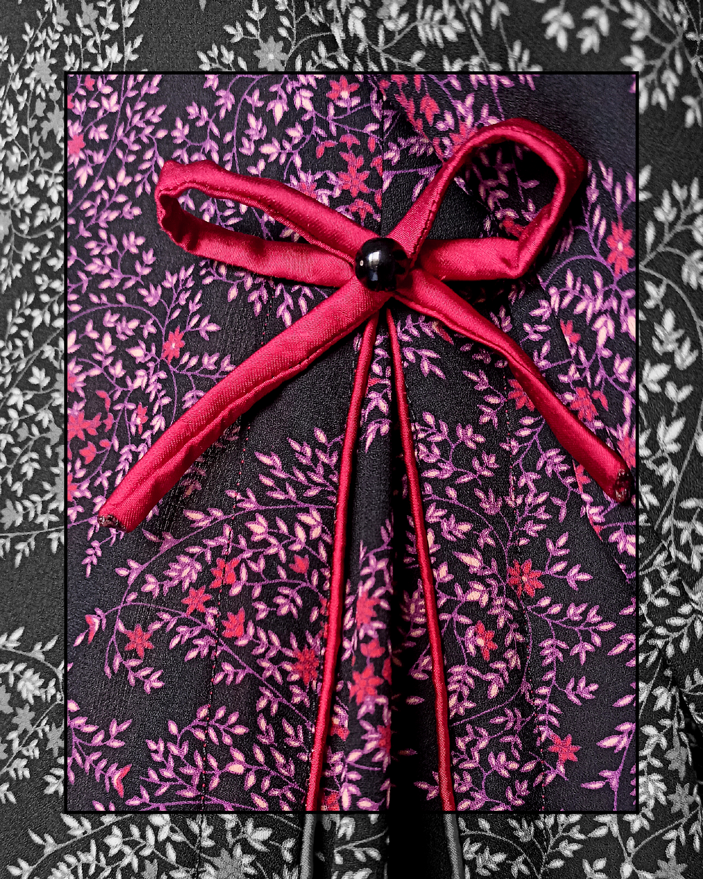 Black floral-printed dress