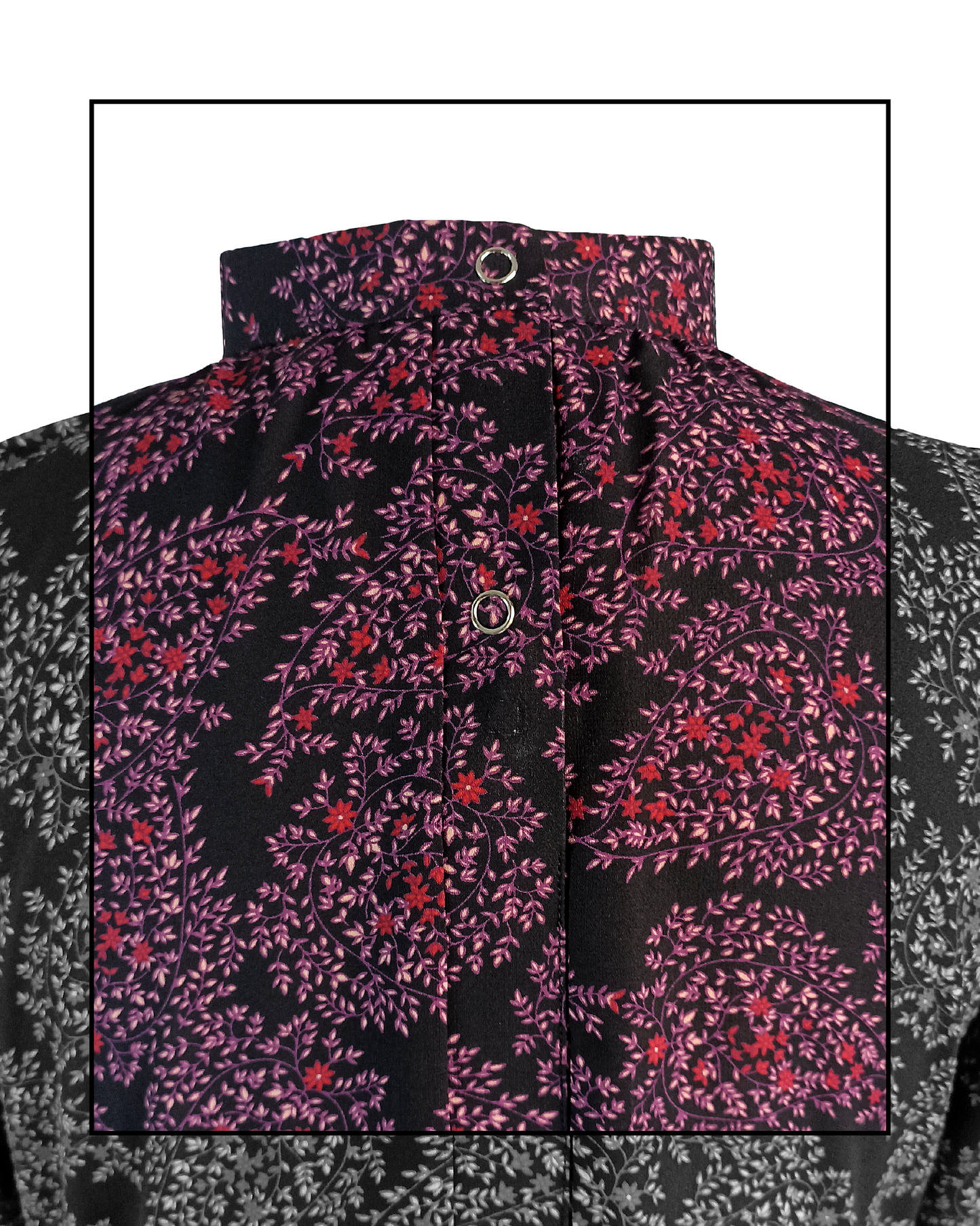 Black floral-printed dress